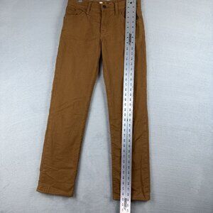 Gap Denim Straight Leg Jeans Fleece Lined Womens Size 16 Mid Rise Brown